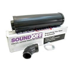 Beam Central Vac 030185 Sound Off Central Vac Muffler - Black