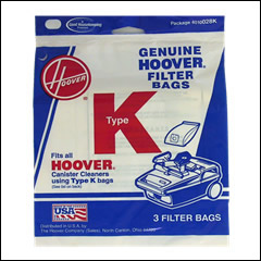 Hoover Type K Vacuum Cleaner Bags - 3 pack