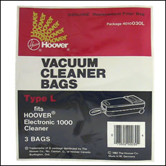 Hoover Type L Vacuum Cleaner Bags - 3 pack