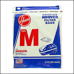 Hoover Type M Vacuum Cleaner Bags - 3 pack