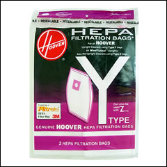 Hoover Type Y HEPA Vacuum Cleaner Bags - 2 pack