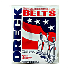 Genuine Oreck 030-0604 Vacuum Belts - 3 Pack For All Oreck XL Uprights
