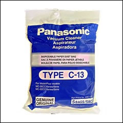 Panasonic Type C-13 Vacuum Bags - 5 pack