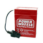 Power Wheels Red 6 Volt Battery 00801 0712