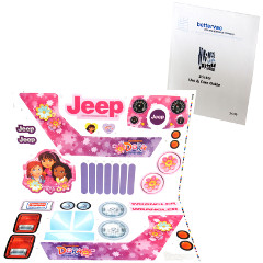 Power Wheels CDD17 Dora And Friends Decal Sheet #3900-3169 Bundled With Use & Care Guide