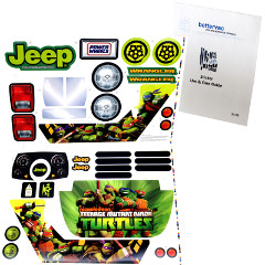 Power Wheels DRH62 Teenage Mutant Ninja Turtles Jeep Decal Sheet #3900-4213 With Care Guide