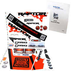 Power Wheels DMM94 Ford F150 Raptor Decal Sheet #3900-5784 Bundled With Use & Care Guide