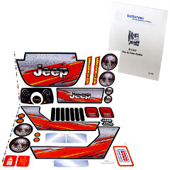 Power Wheels BCK85 Jeep Wrangler Decal Sheet #BCK85-0310 Bundled With Use & Care Guide