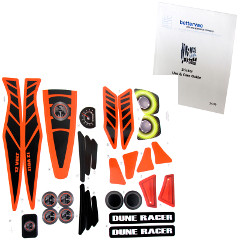 Power Wheels CDF93 Dune Racer Decal Sheet #CDF93-0311 Bundled With Use & Care Guide