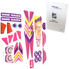 Power Wheels Y9367 Barbie Dune Racer Decal Sheet #Y9367-0320 With Care Guide