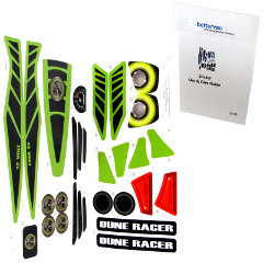Power Wheels W2602 Dune Racer Decal Sheet #W2602-0310 Bundled With Use & Care Guide