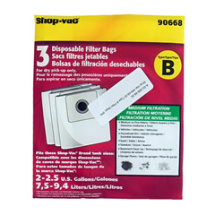 Shop Vac 906-68-00 Type B Vacuum Bags