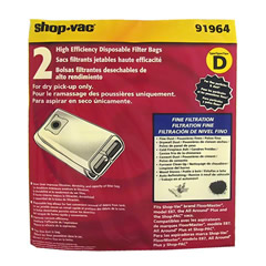 Shop Vac 919-64-00 Type D Vacuum Bags